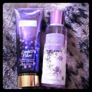 V.s body spray set cream and spray new